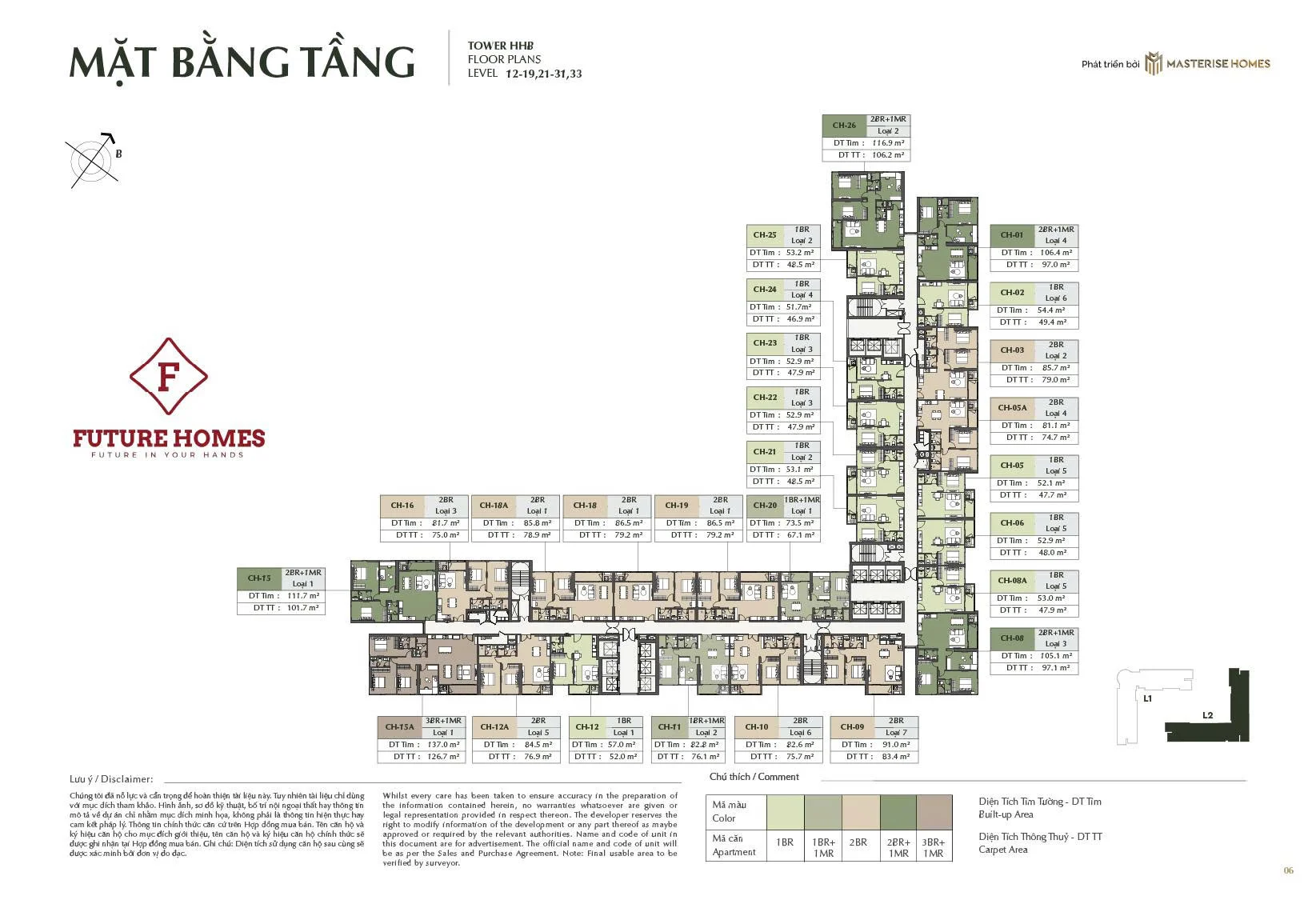 Mặt bằng điển hình — Tòa L2